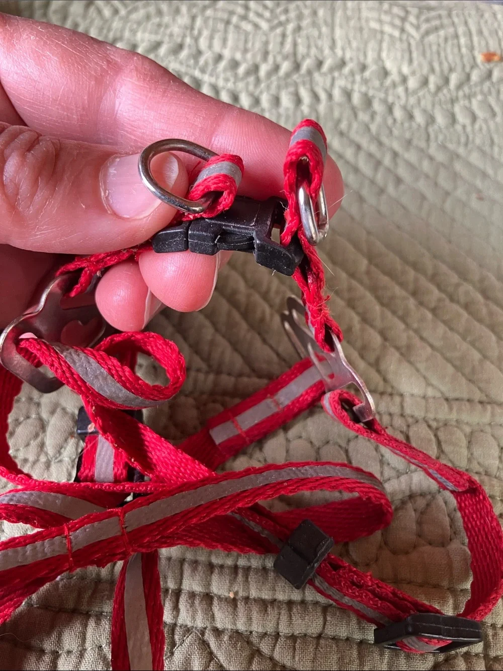 Cat harness full reflective with leash hooks